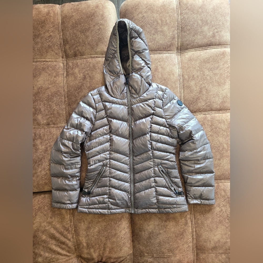 Calvin Klein Womens Hooded Packable Puffer Coat